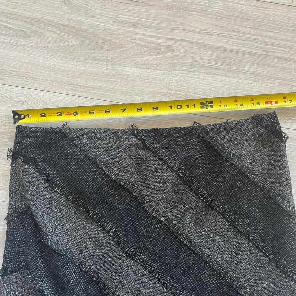 Grey & Black Patchwork Asymmetrical Striped Maxi … - image 3